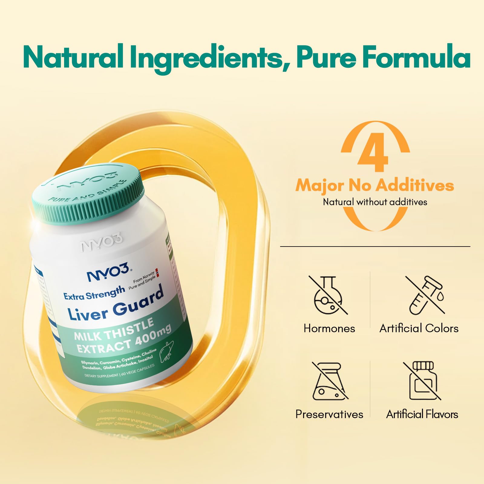 NYO3 Easy-dose capsules arranged for two-month supply