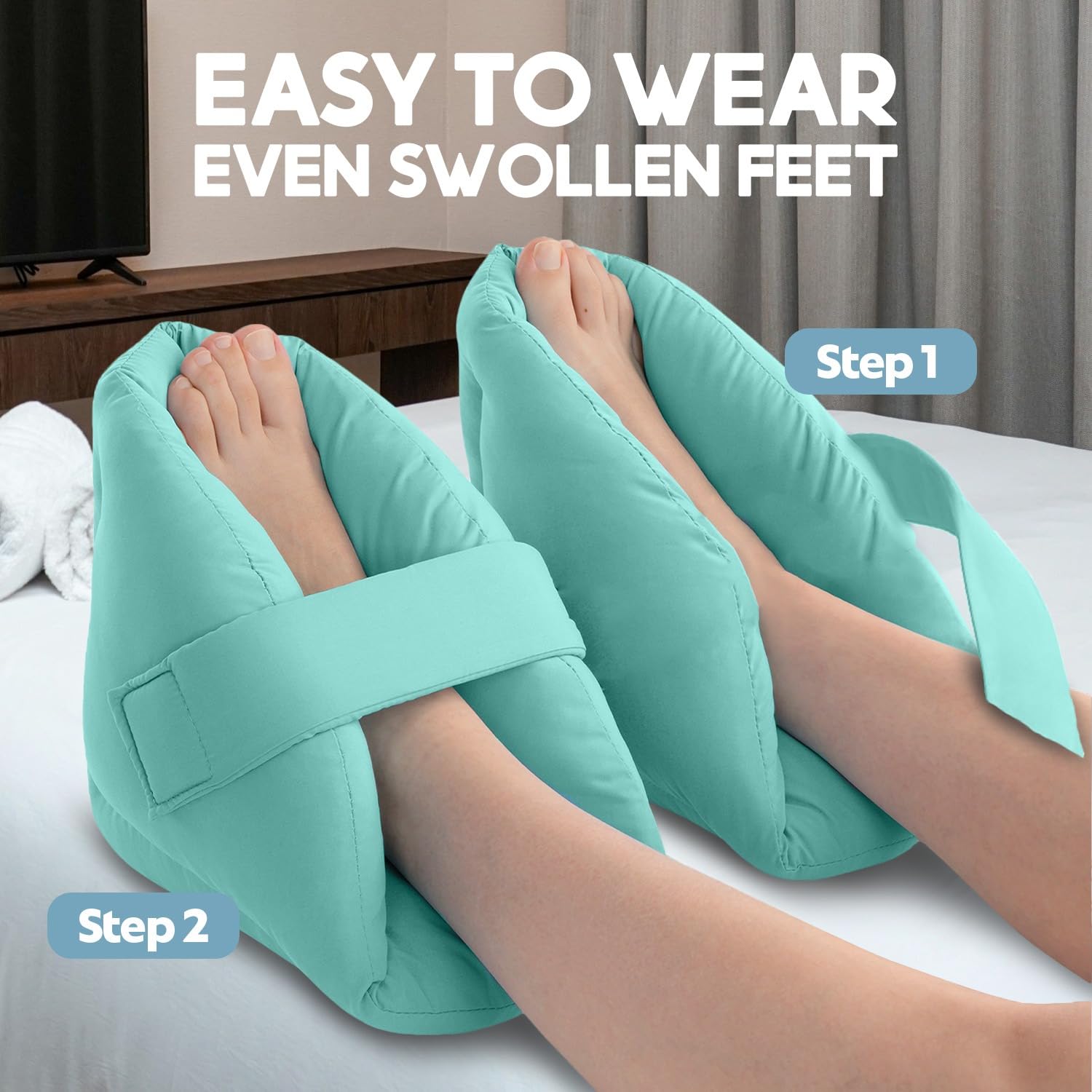Bariatric-size NYOrtho heel protector offering full-coverage fit