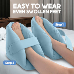 NYOrtho Bariatric-size heel protector fits larger feet securely.