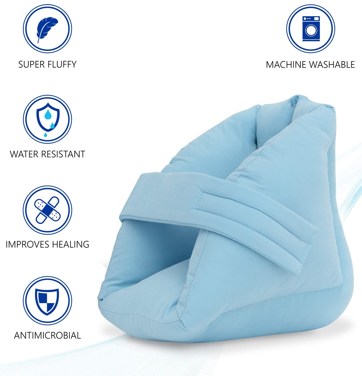 NYOrtho Machine-washable heel protector designed for easy cleaning.