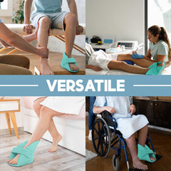 NYOrtho Heel Protector strap-secure fit demonstrated on the ankle