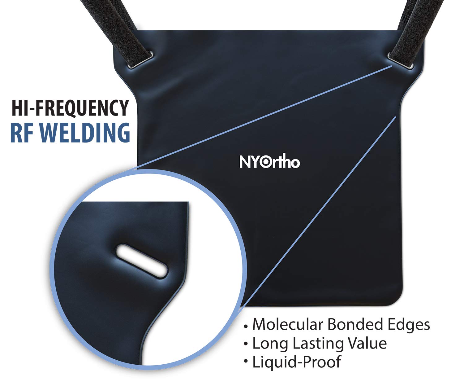 Close-up of quick-release buckles showing easy attachment to a chair or bed.