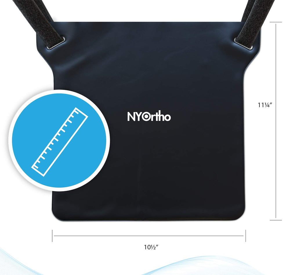 Universal sizing shown with adjustable straps to fit most drainage bags.
