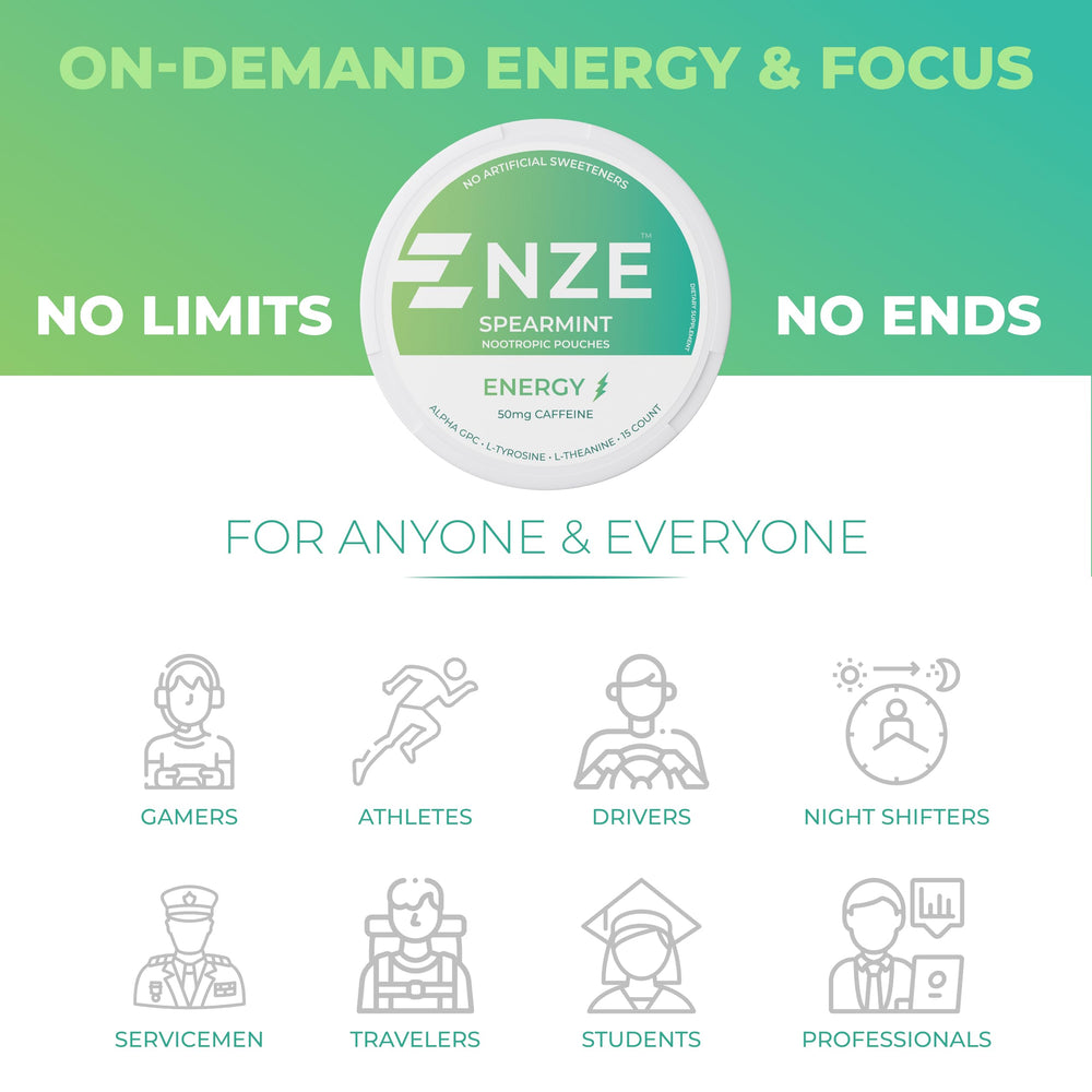 NZE pre-workout use scene suggests a clean energy boost before training