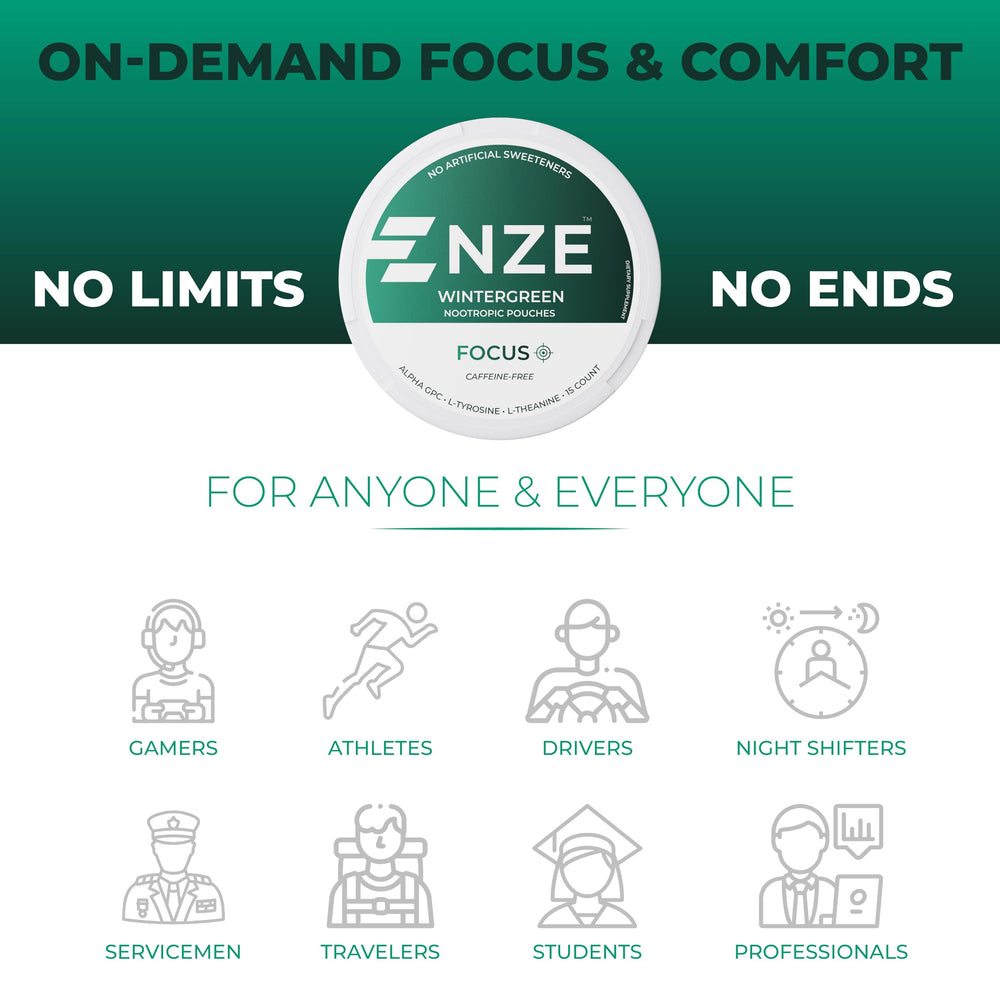 Open NZE pouch dispenses smoothly for quick use.