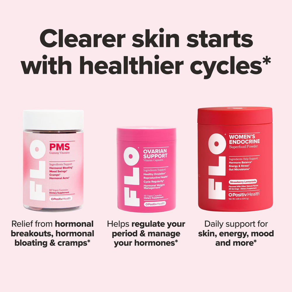 O Positiv FLO Acne daily-use scene suggests easy habit integration for consistent routines.