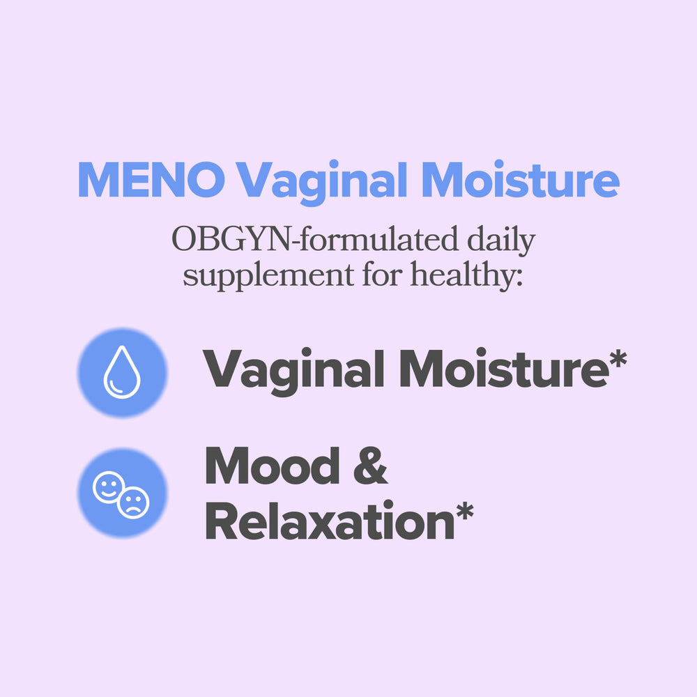 O Positiv MENO label close-up highlighting ingredient quality and hormone-free formulation.