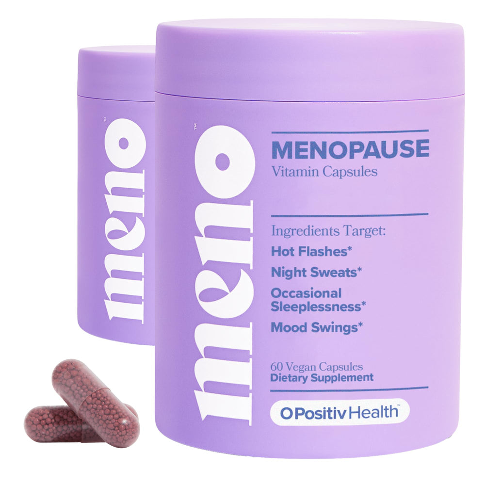 O Positiv MENO bottle pour shows convenient daily dosage for menopause support.