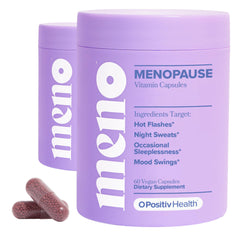 O Positiv MENO bottle pour shows convenient daily dosage for menopause support.