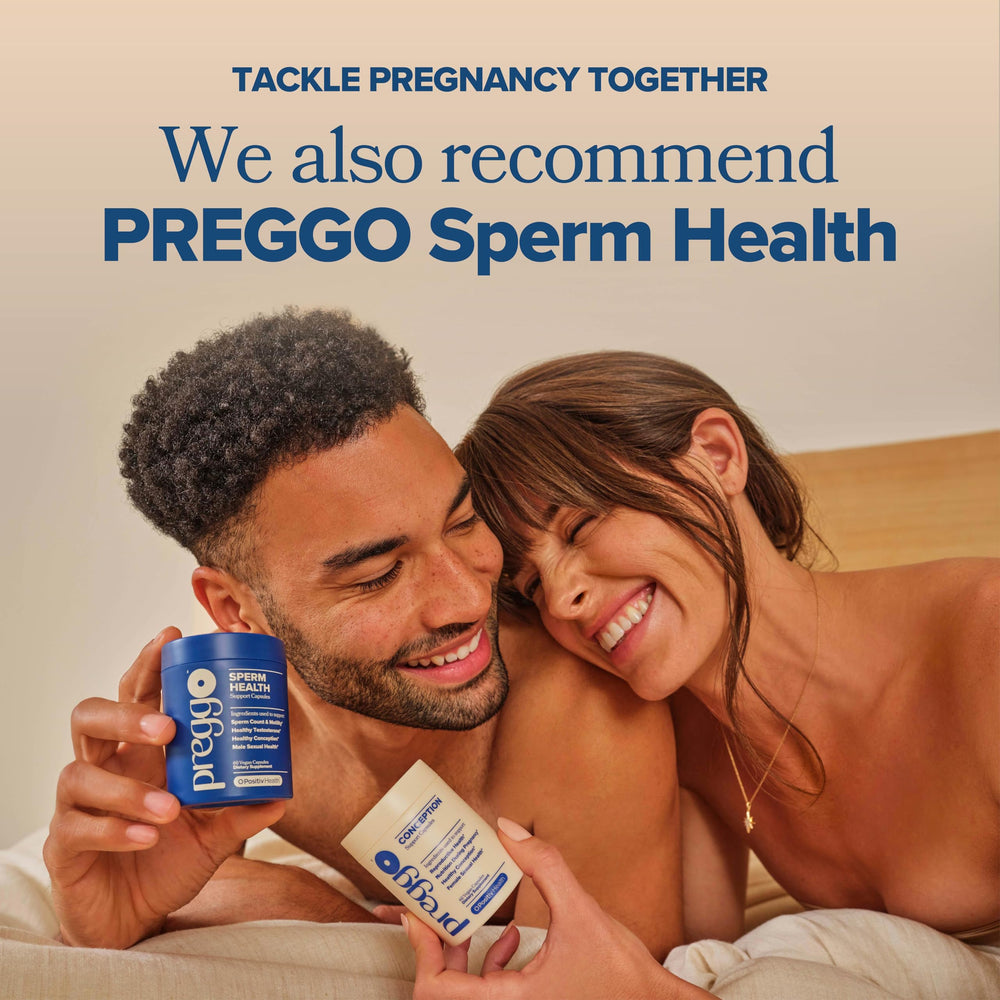 O Positiv Prego Conception packaging emphasizes folic acid, iodine, and zinc.