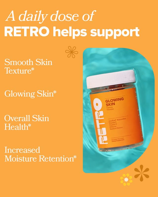 O Positiv Retro Gummy juicy peach texture invites tasty hydration and glow.