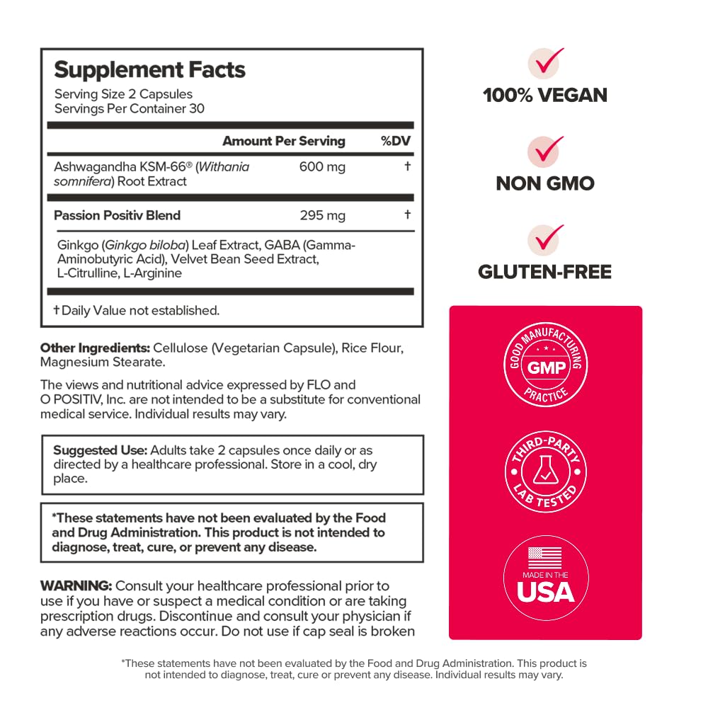O Positiv URO L-citrulline and L-arginine closeup for circulation support.