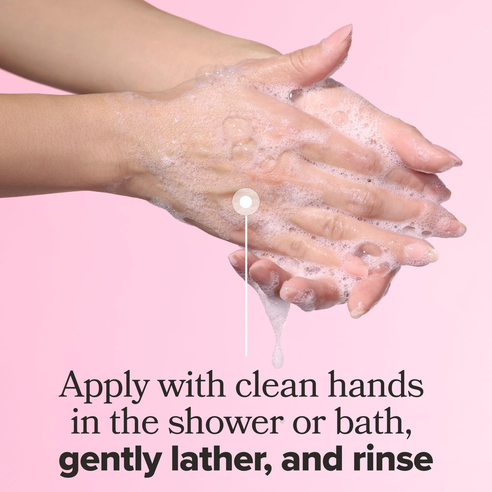 O Positiv URO lather action demonstrates gentle cleansing in the shower