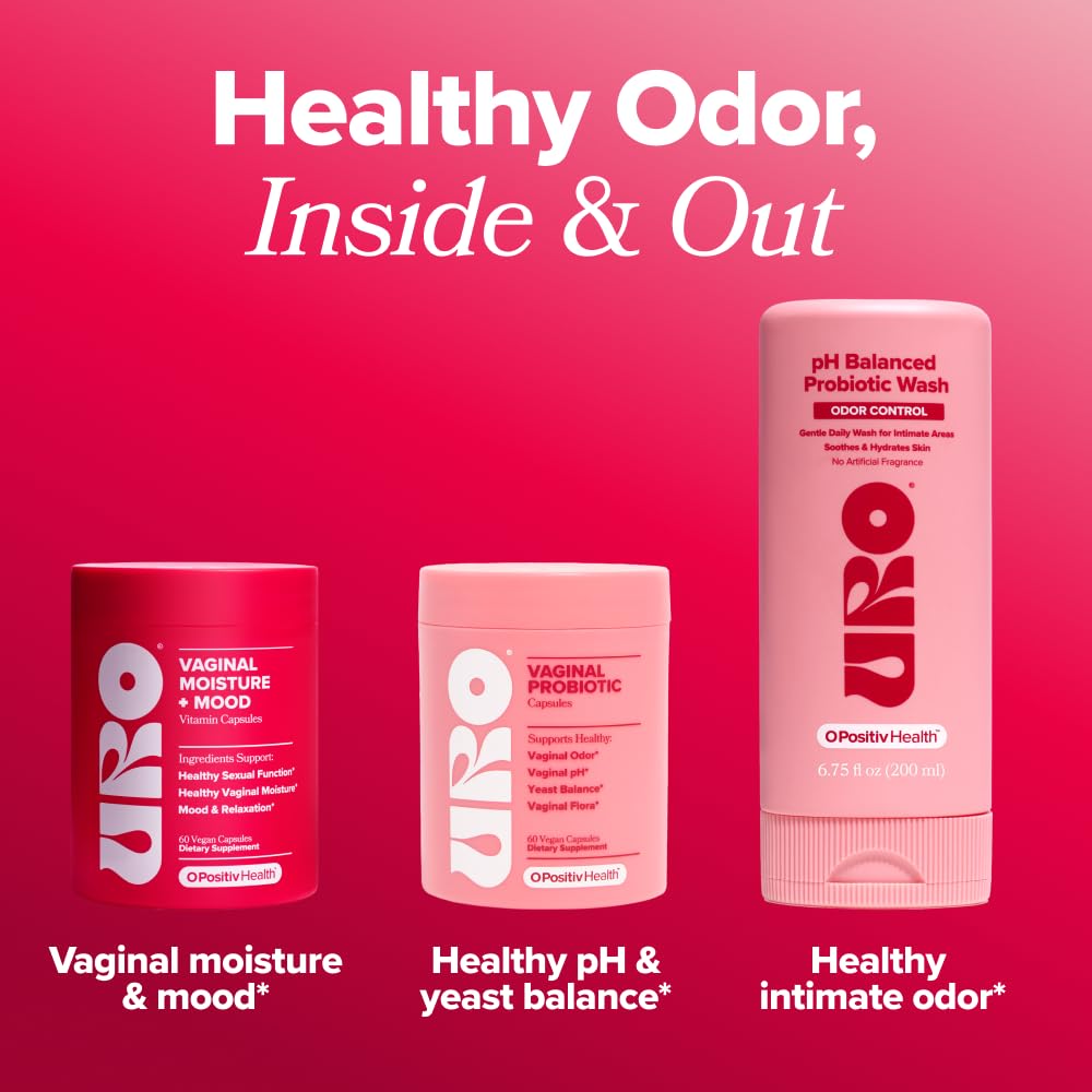 O Positiv URO packaging indicates non-GMO and sugar-free formulation.