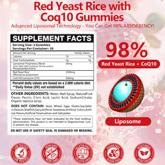Close-up of Oakevlp CoQ10 gummies with fruity taste and easy chew
