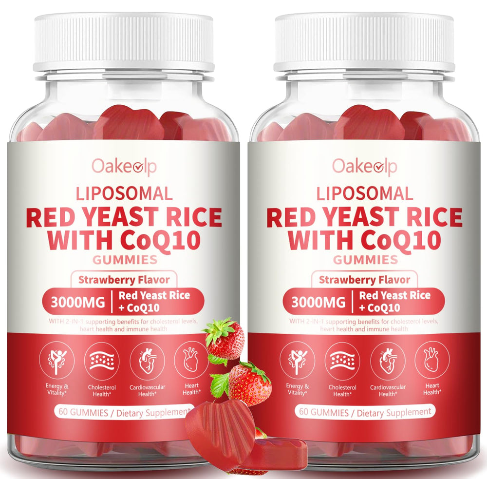 Oakevlp liposomal red yeast rice gummies pack designed for heart health support