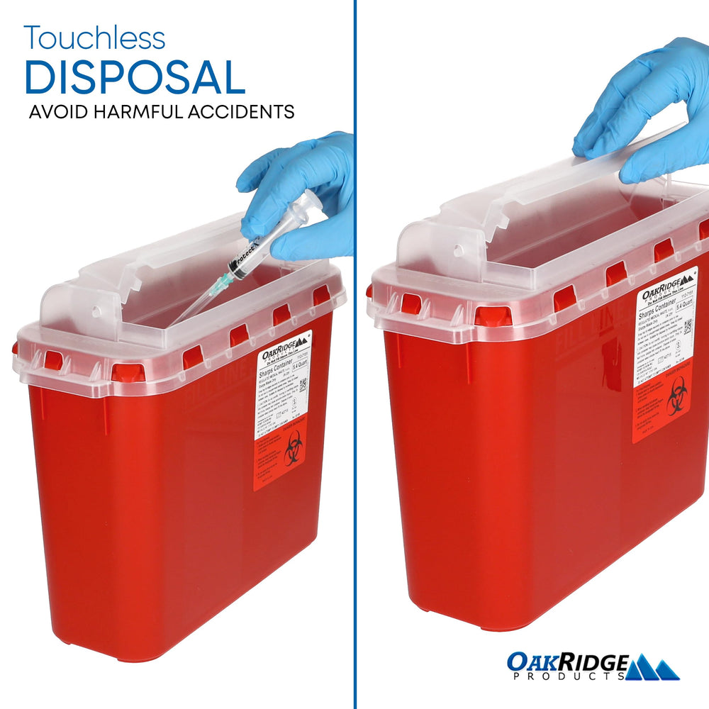 OakRidge sharps container compatible with BD cabinet systems for secure storage