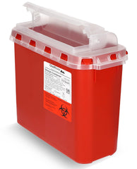 Oakridge Sharps Container front view showing compact, high-capacity disposal for home or clinic.