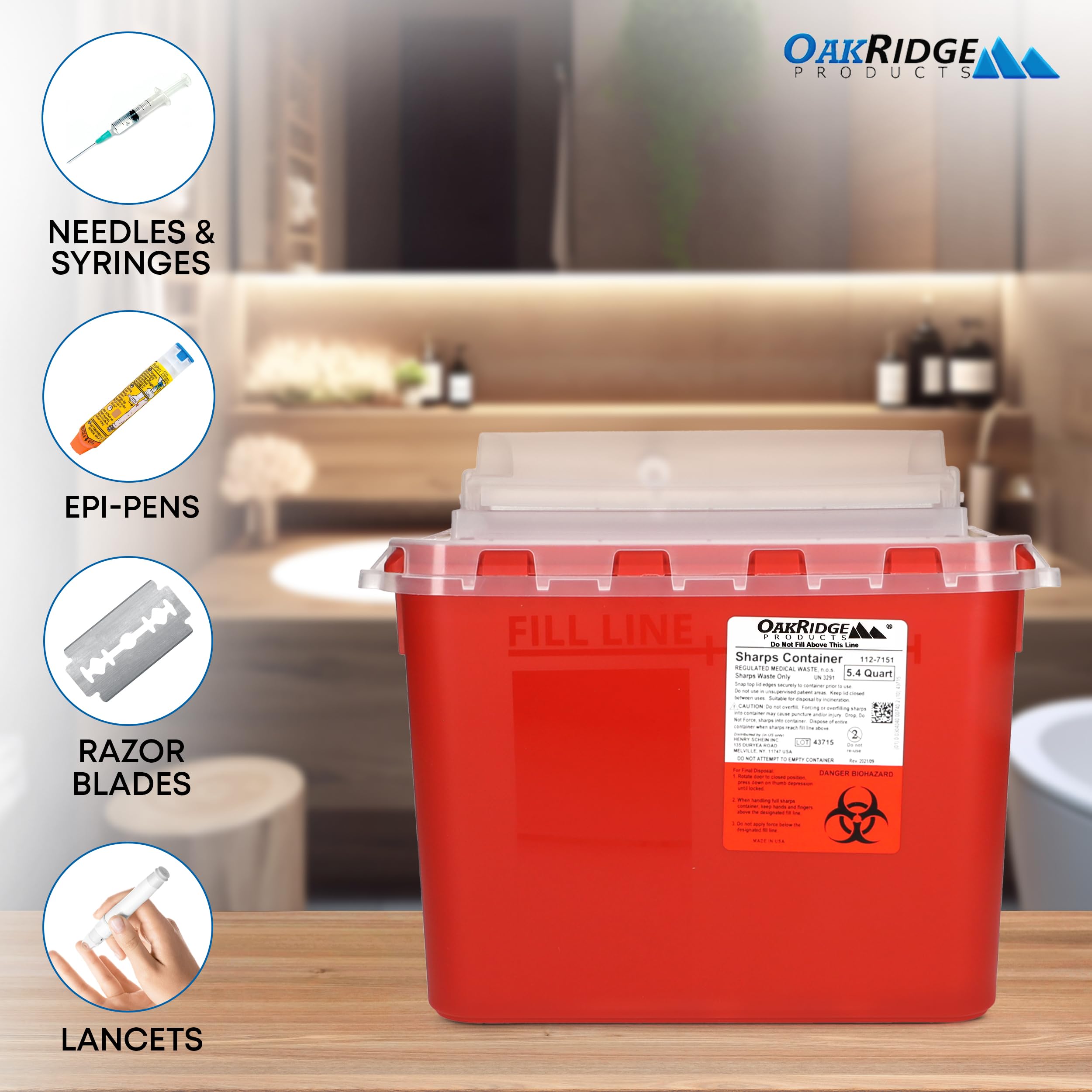 OakRidge two-pack allows convenient substitution and replacement in clinics or homes