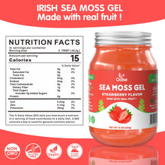 OALSE Wildcrafted Irish seamoss gel texture close-up showing natural mineral-rich consistency.