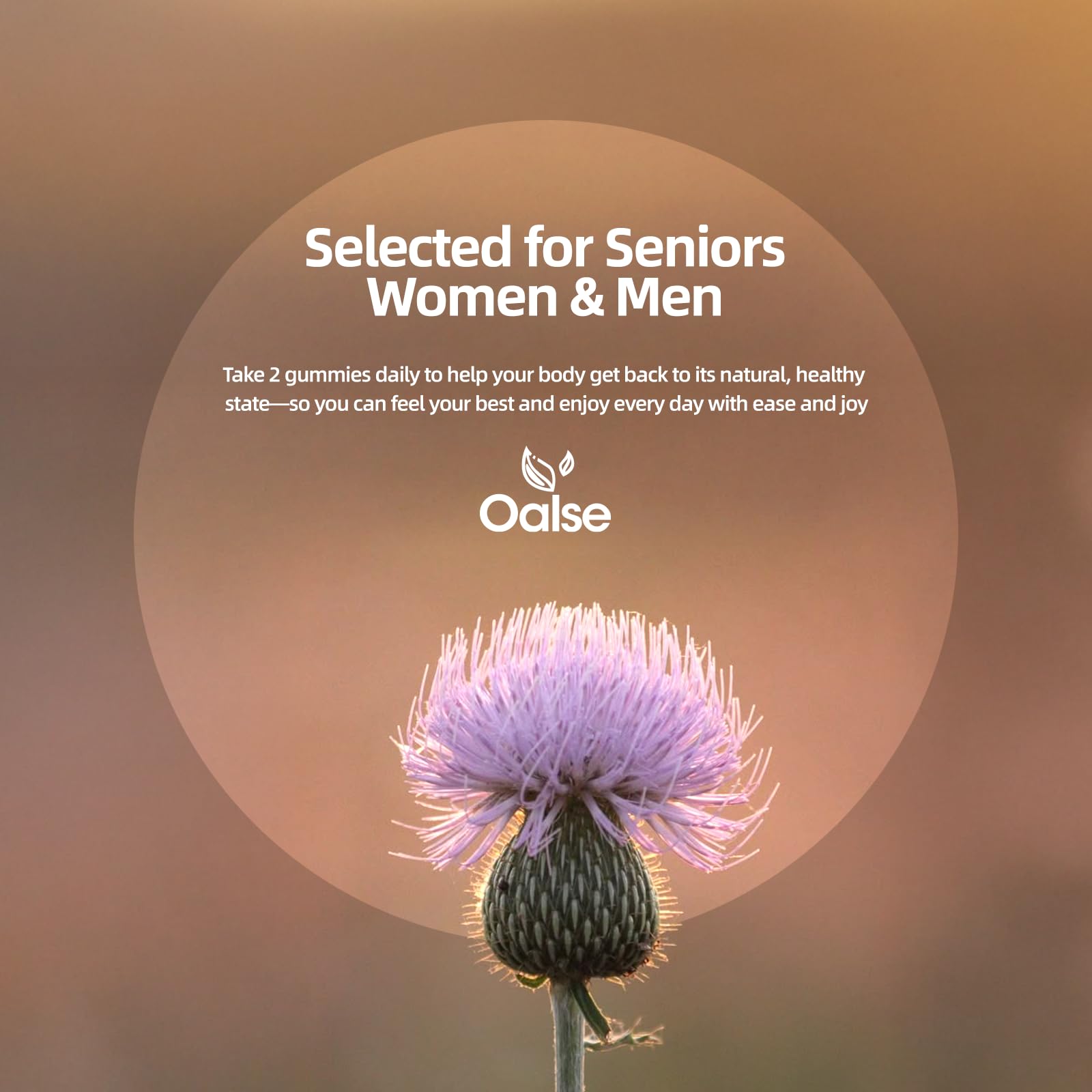 OALSE Travel-friendly packshot highlights portable bottle for on-the-go wellness.