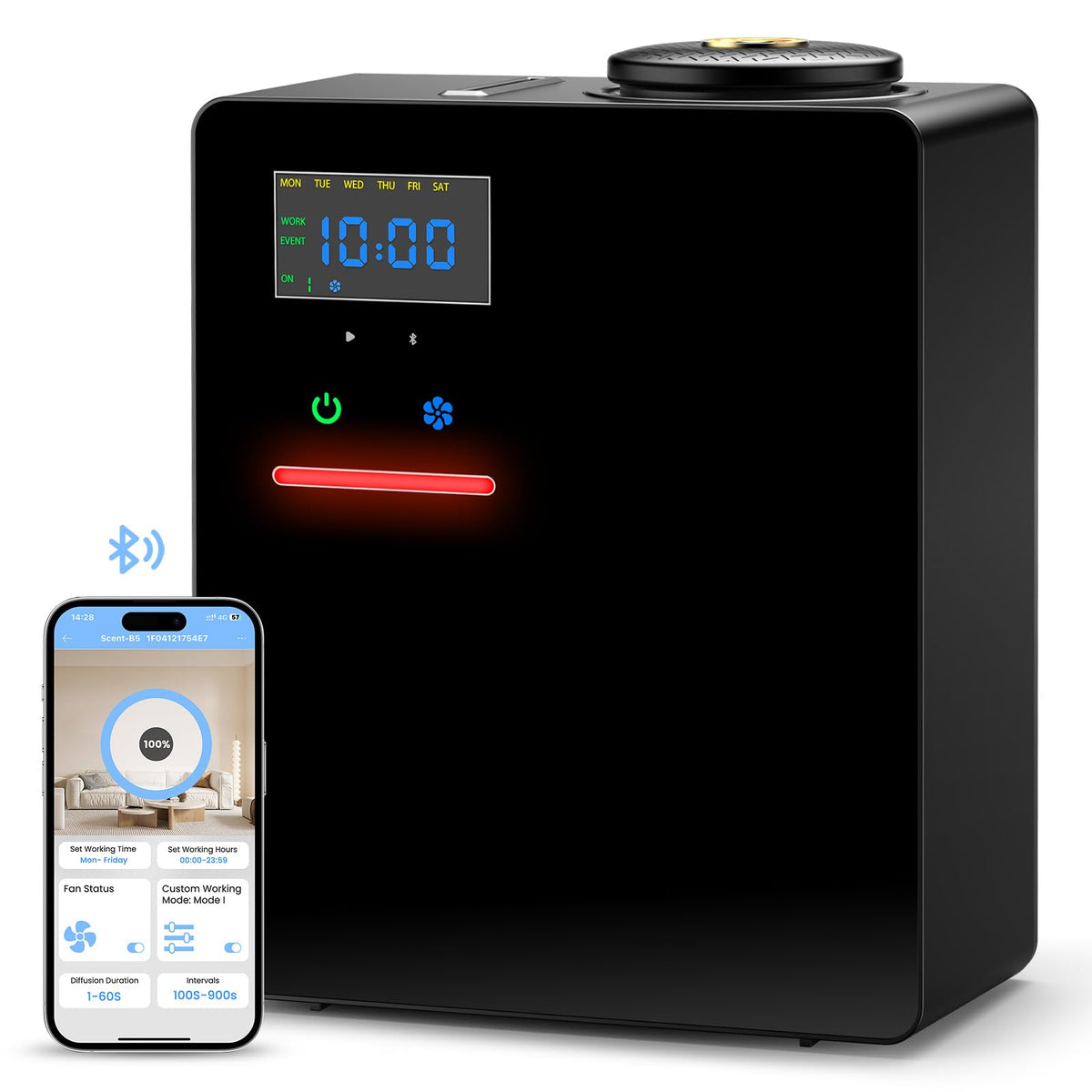 OANDYS waterless diffuser front view ideal for large spaces.