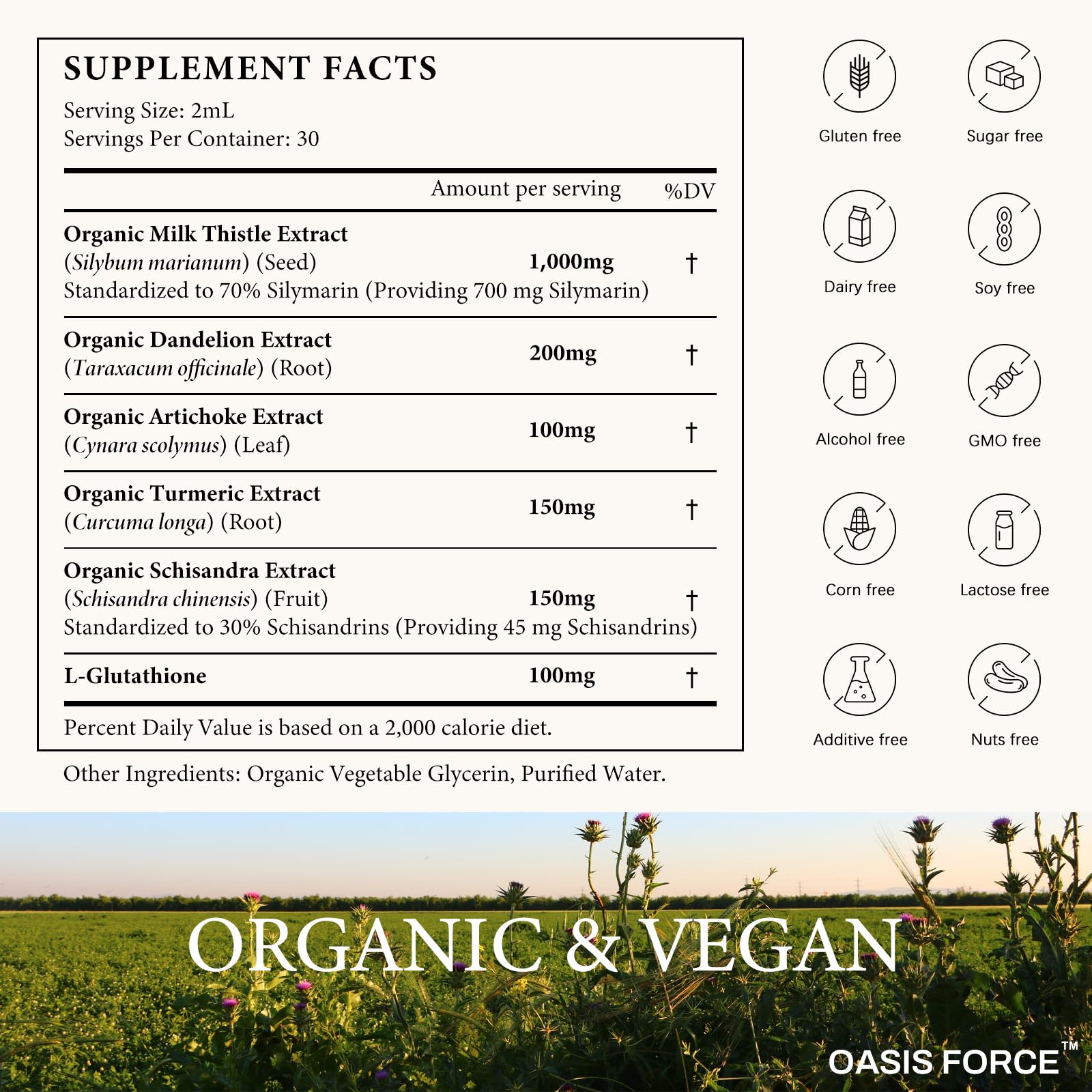 Oasis Force Cold-Pressed extract vial emphasizing purity and potency
