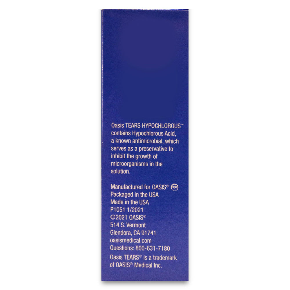 Oasis Tears mist spray head delivers consistent, soothing cleansing.