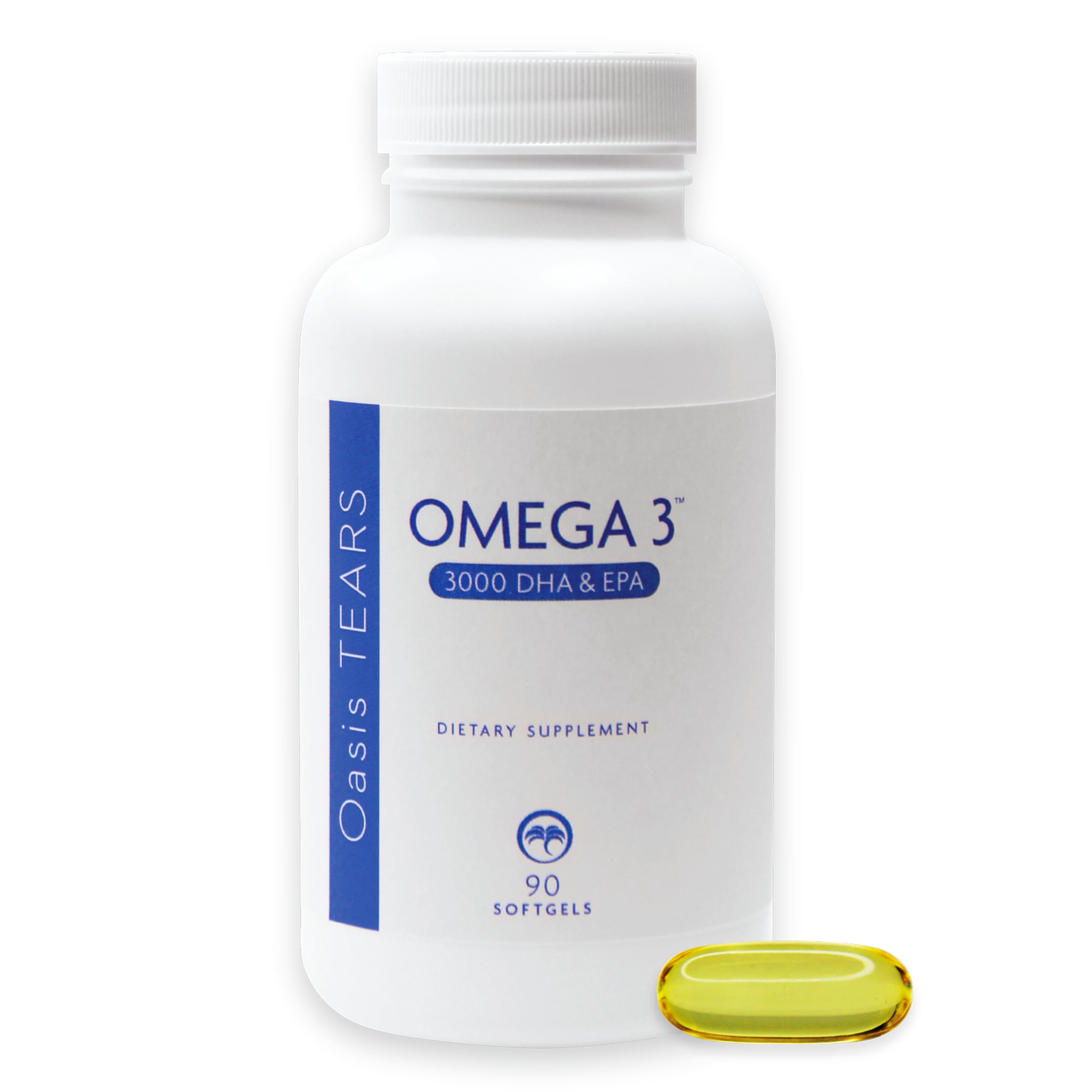 Oasis Tears Omega 3000mg bottle highlighting high-potency EPA and DHA for potential eye health support