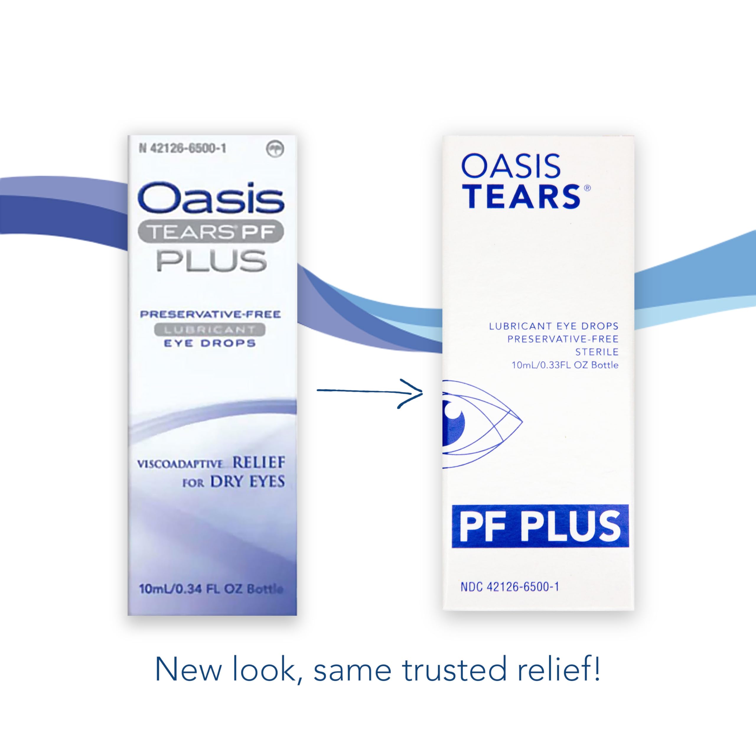 Closeup of Oasis Tears label highlights hydration potential.