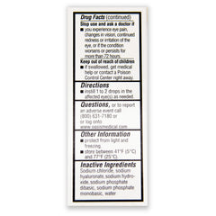 Oasis Tears packaging box conveys quality and preservative-free formulation.