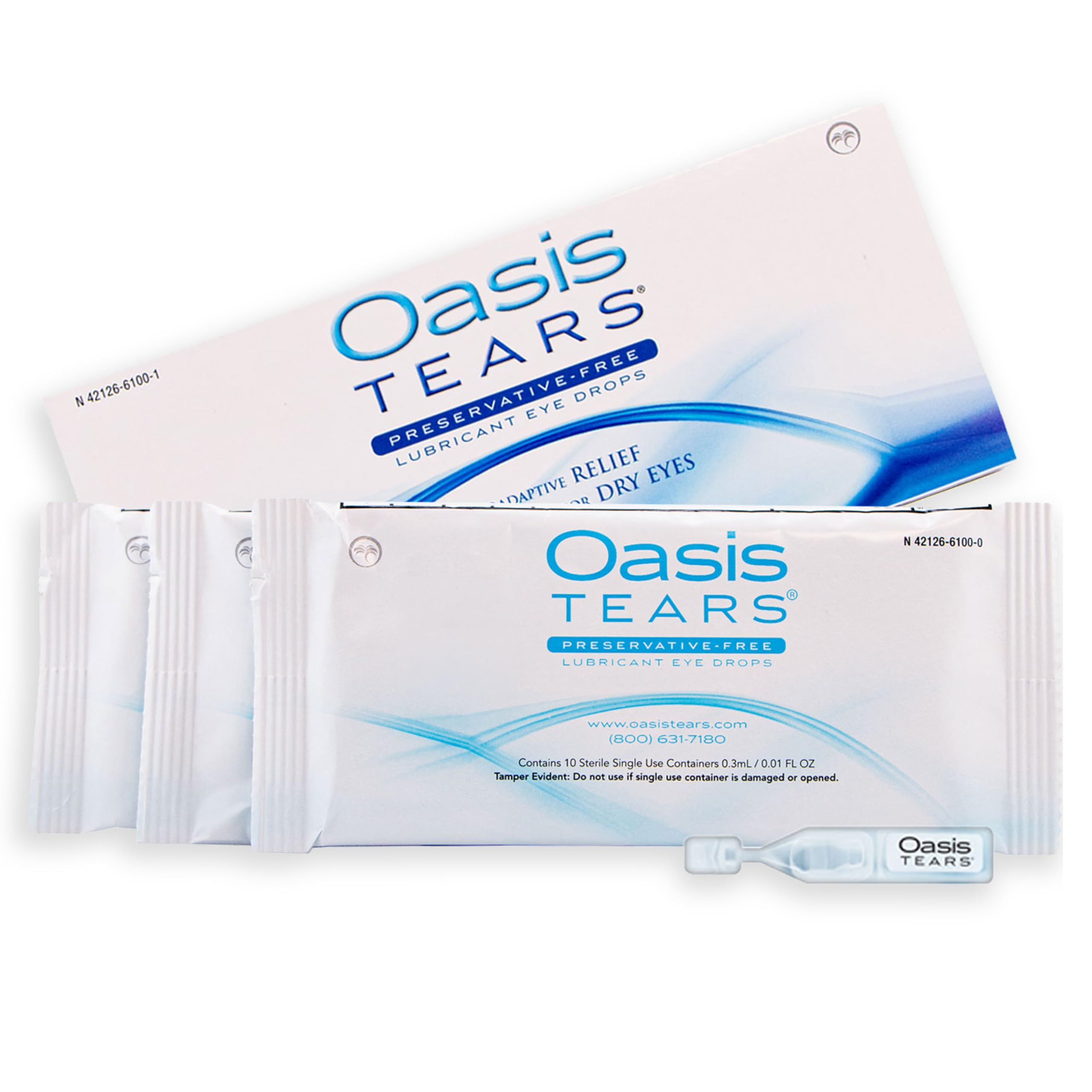 Oasis Tears travel pack offers compact, mess-free eye care on trips.
