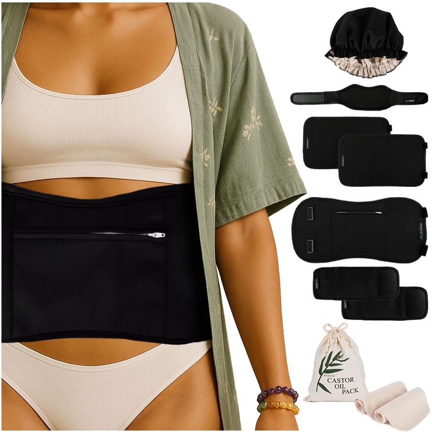 OASIZZ castor oil wrap main set for full-body comfort and mess-free routines