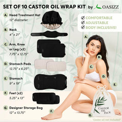 OASIZZ head wrap in plush flannel for cozy self-care sessions