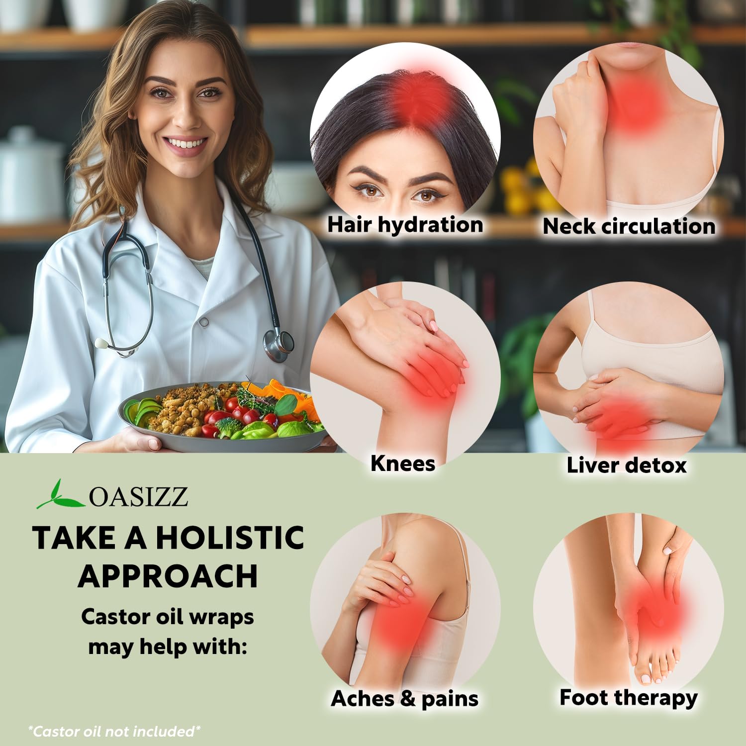 OASIZZ leg wraps for soothing at-home use