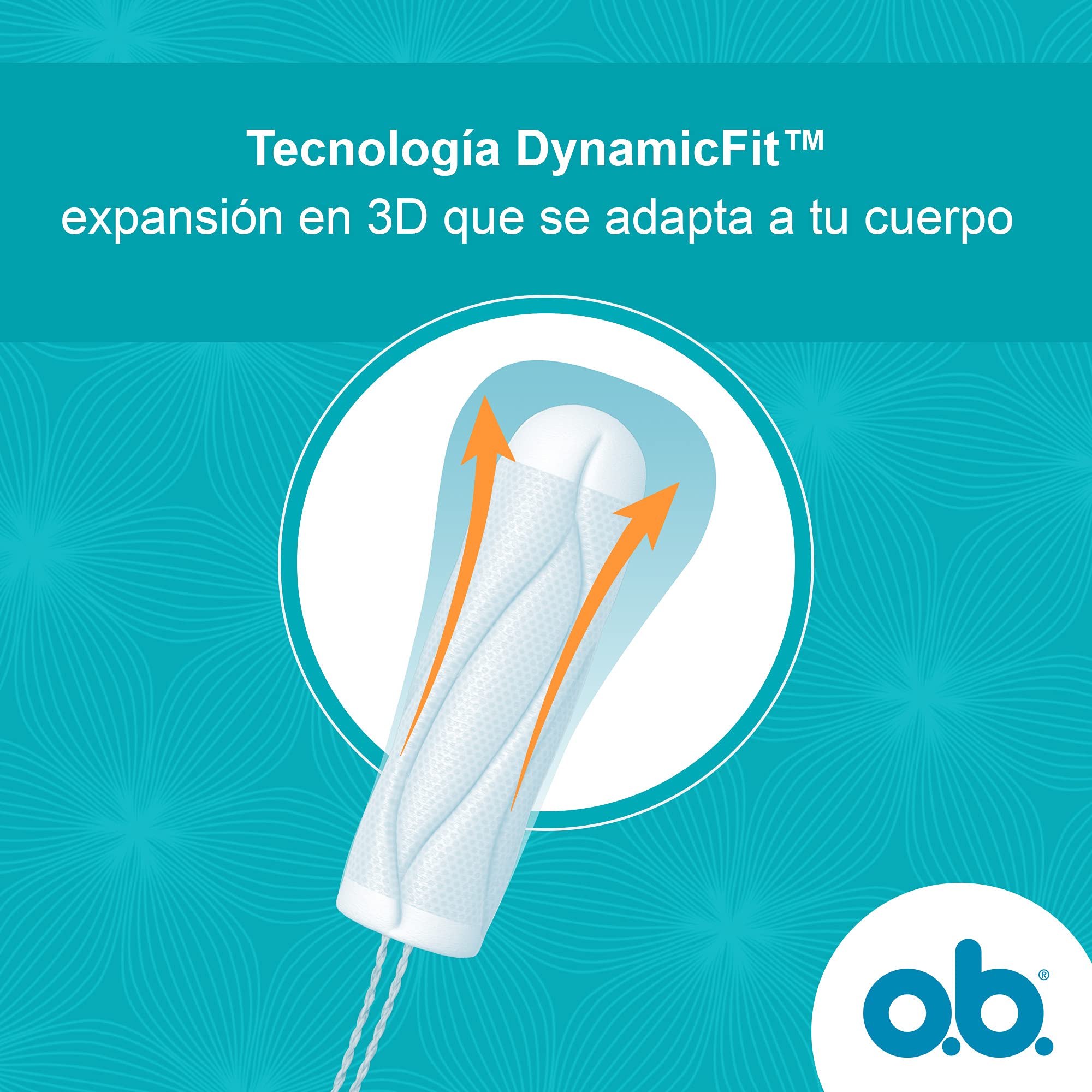 o.b. ProComfort 3D expansion diagram illustrates adaptive fit for active days