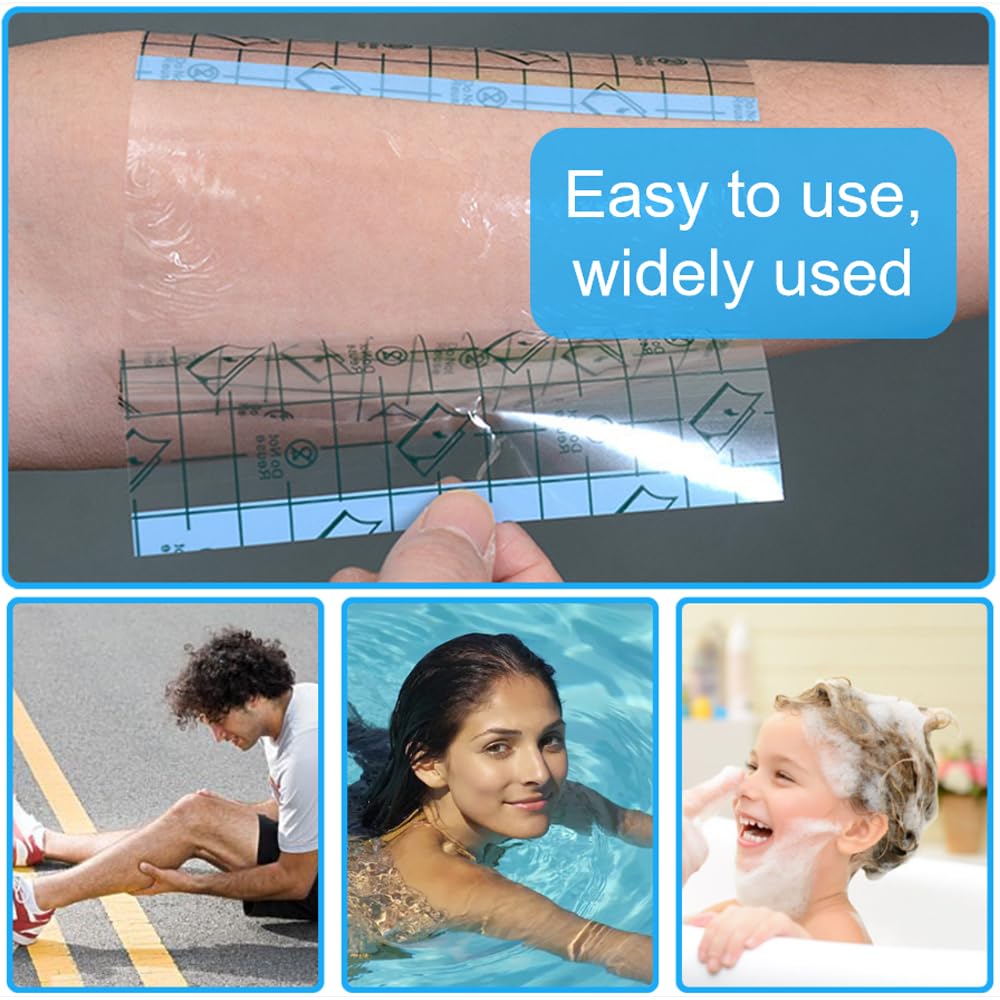 OBTANIM 8x8 clear sheet protects tattoos during daily activities.
