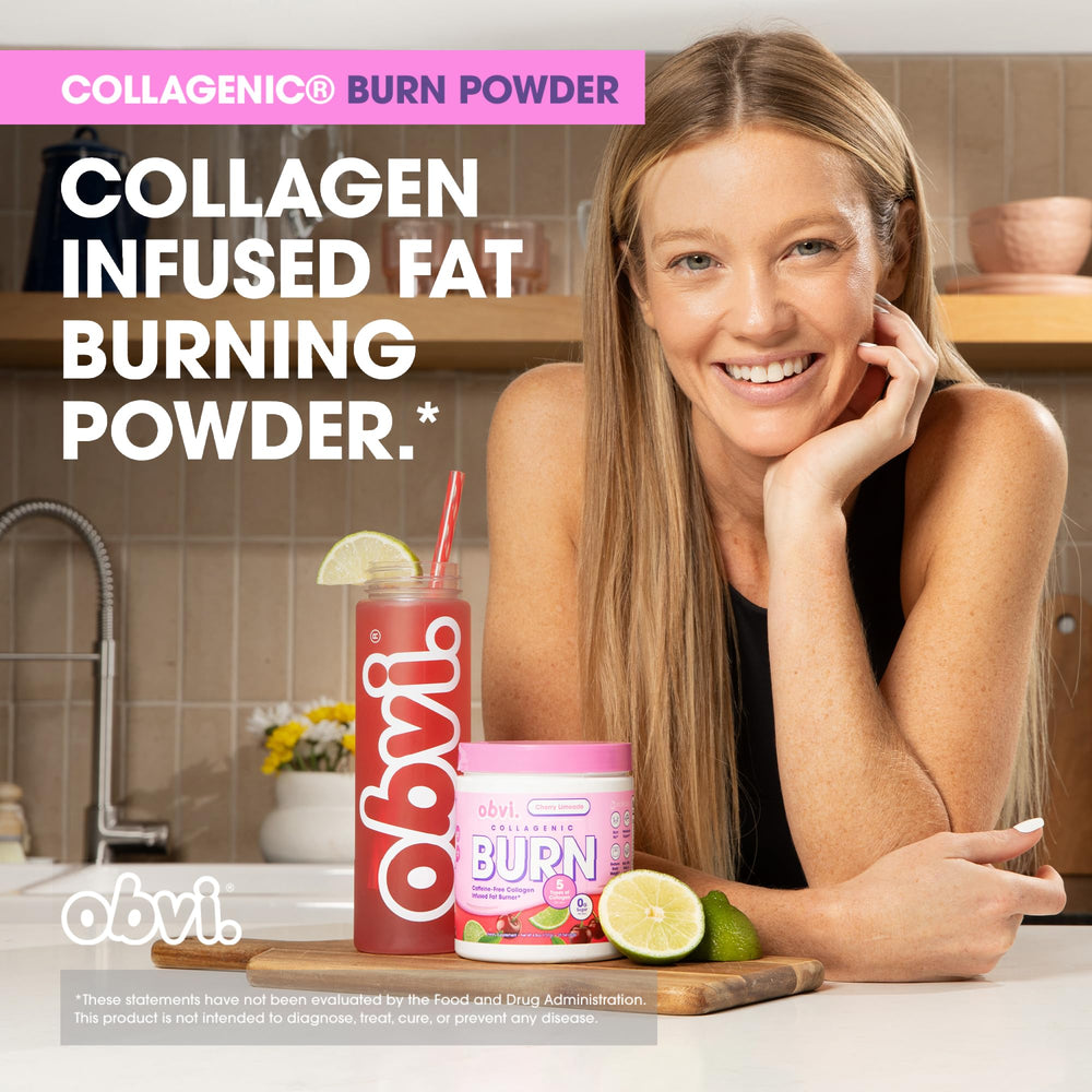 Obvi Collagenic Burn Powder pineapple coconut aroma enhances morning rituals.