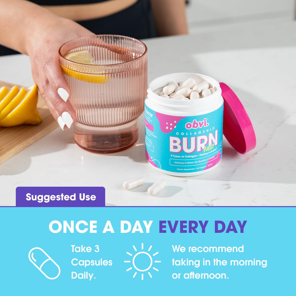 Obvi bottle on table ready for daily capsule routine