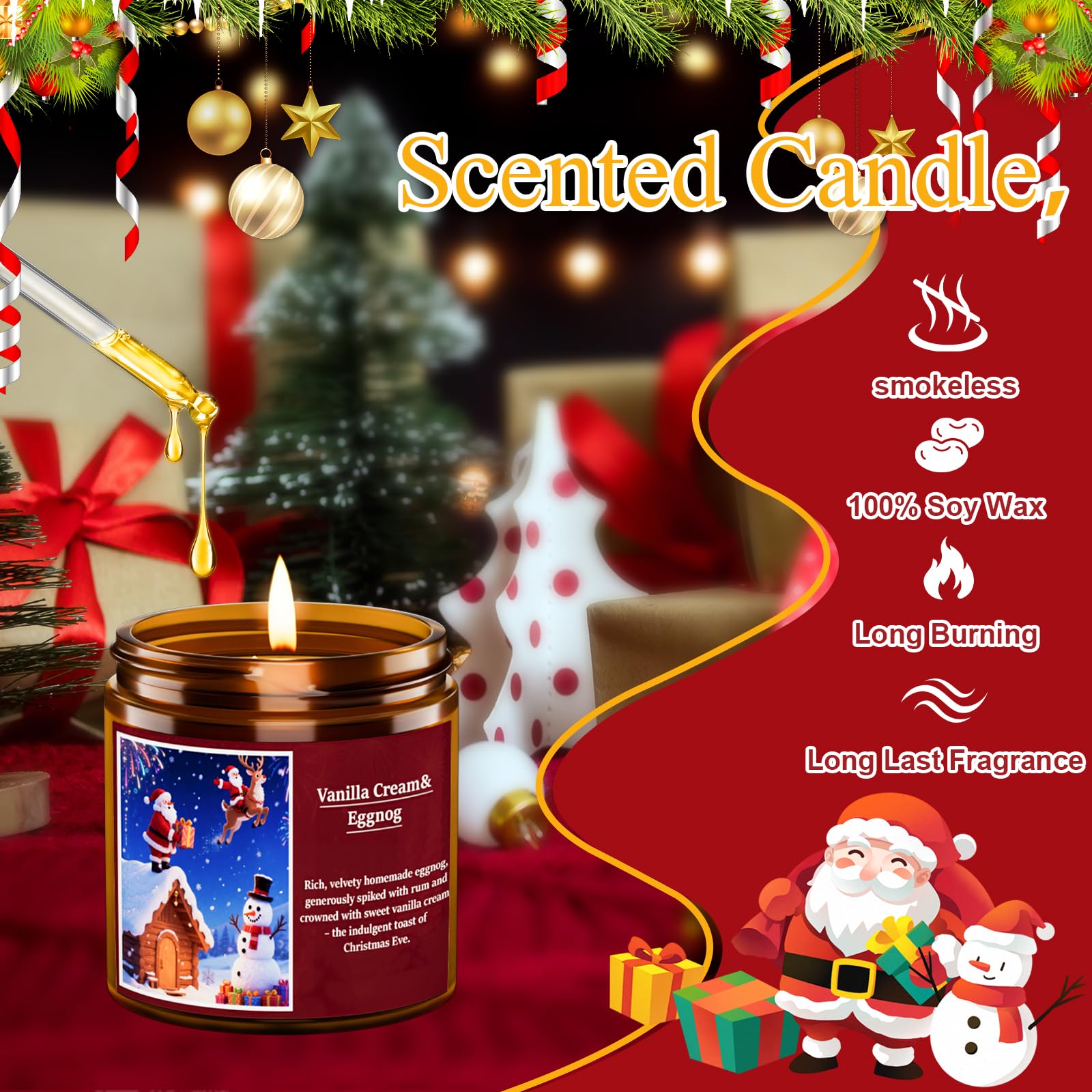 OBXIN Apple & Cinnamon candle offers comforting, homey scent.