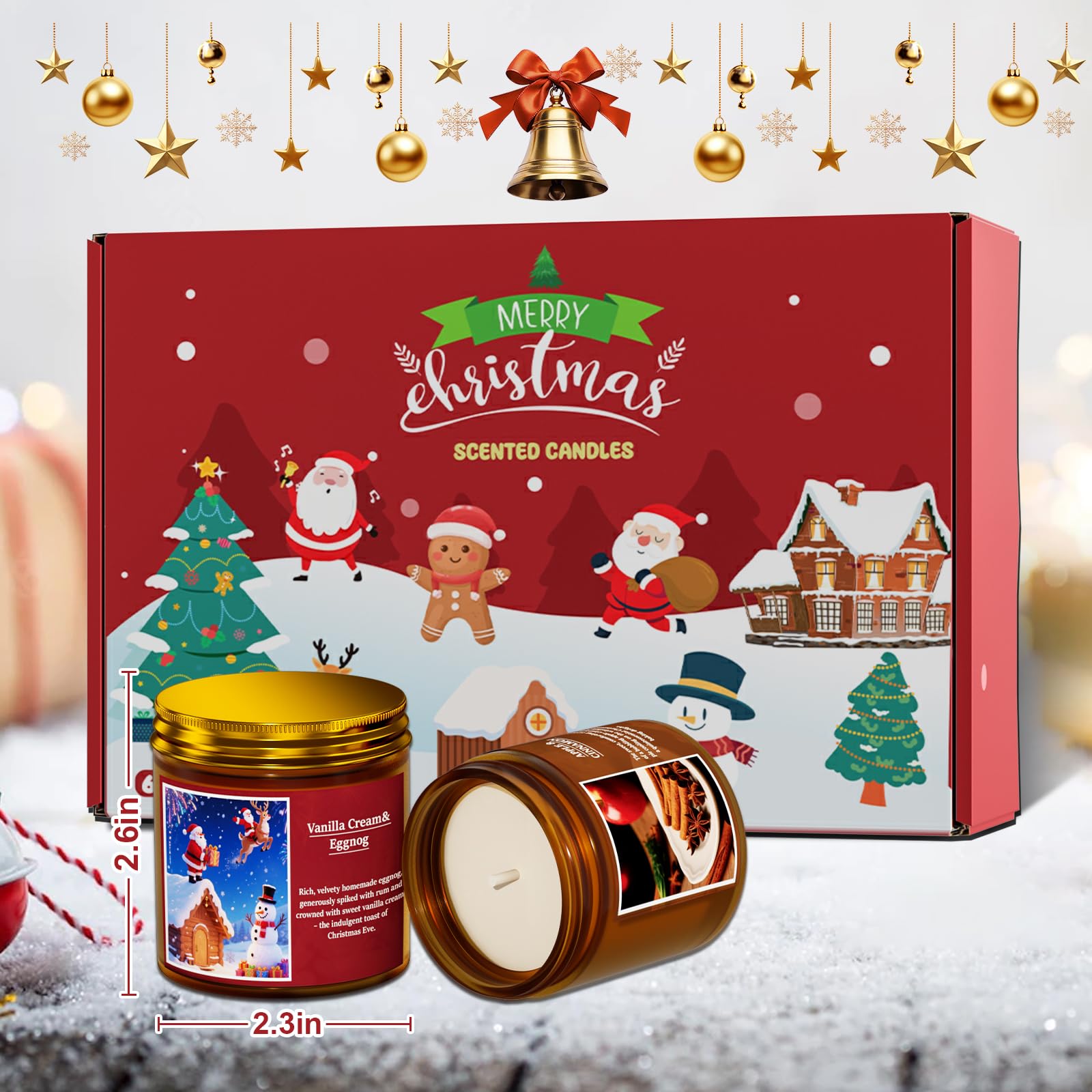 OBXIN Christmas Candle Set Gift Box ideal for thoughtful presents.