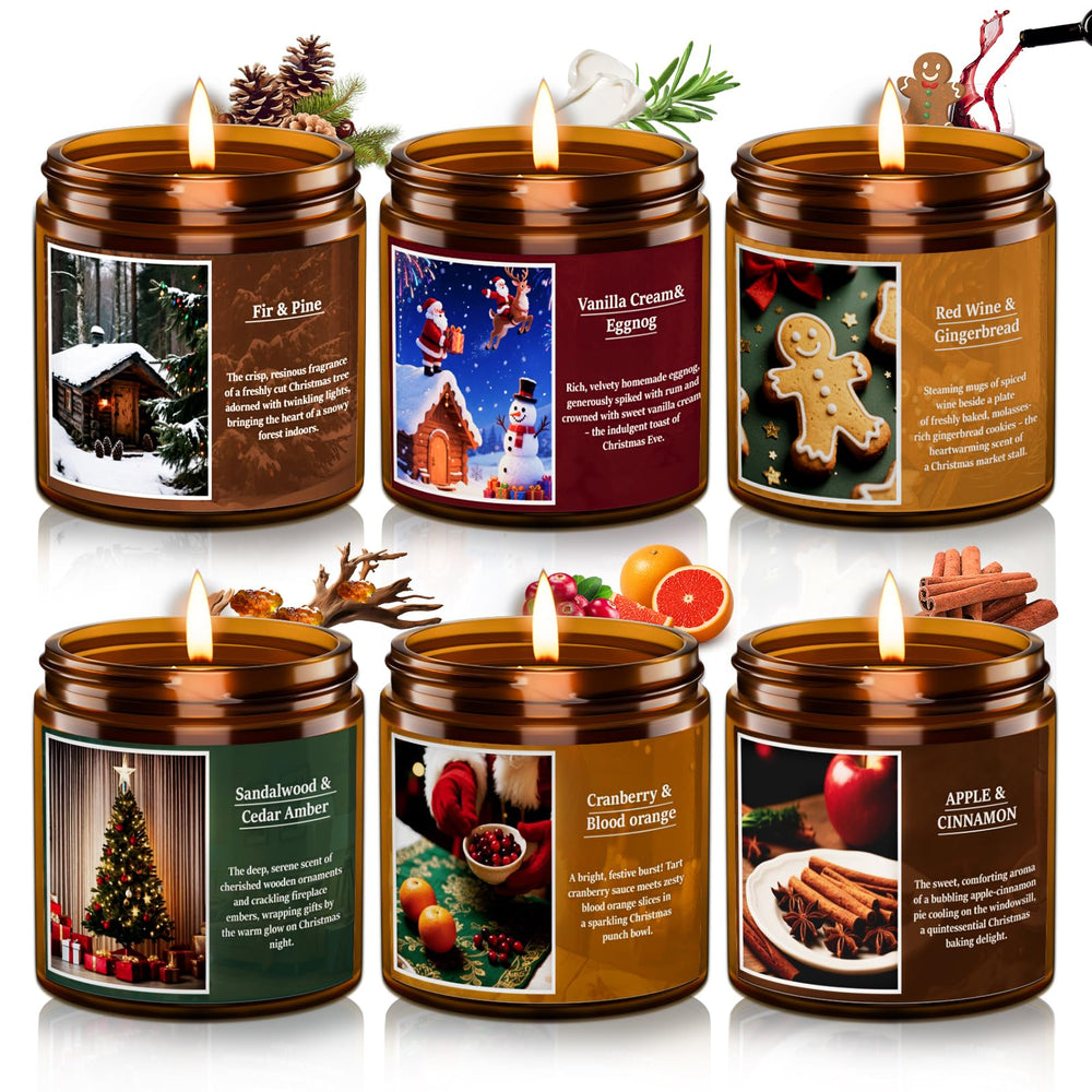 OBXIN Red Wine & Gingerbread candle for cozy holiday gatherings.