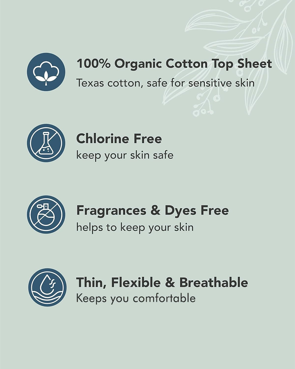 OCBON breathable textured cover improves airflow and reduces discomfort