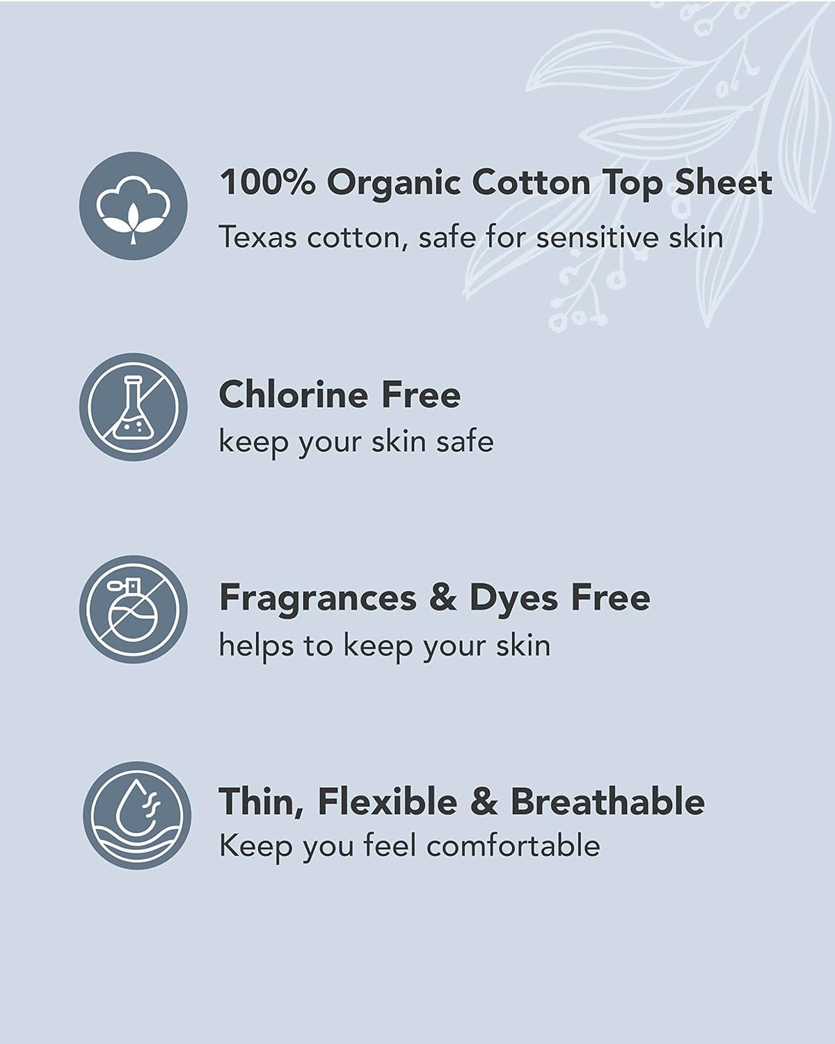 OCBON Texas organic cotton top sheet offers a gentle touch