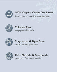OCBON Texas organic cotton top sheet offers a gentle touch