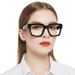 OCCI CHIARI 1.5 black oversized readers front view for a retro, face flattering look