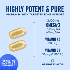 Oceanblue orange flavor softgels ready for daily use