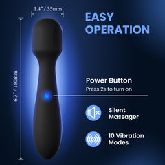 OCEANSUN Massager with soft silicone body delivers comfortable grip and gentle massage.
