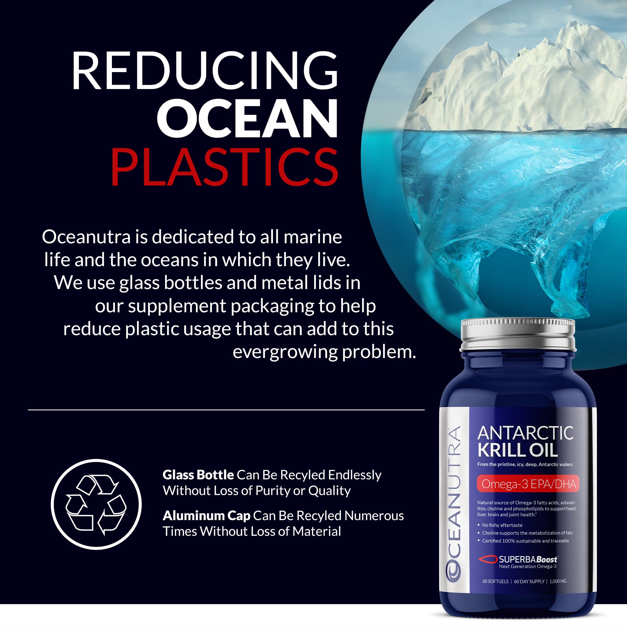 Oceanutra Krill Oil contains astaxanthin for natural color and antioxidant support.