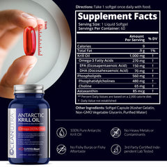 Oceanutra Krill Oil highlight of 56% phospholipids for high absorption.